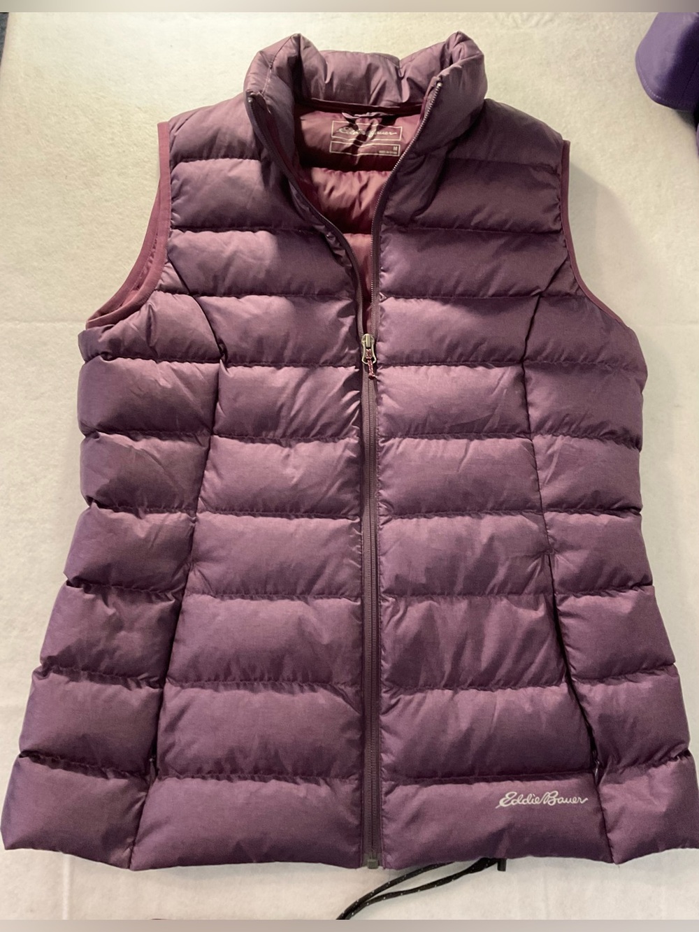 Eddie Bauer Quilted Down Vest in Plum